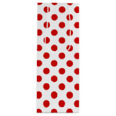 赤と白水玉模様 ワインギフトバッグ (正面)