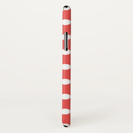 赤と白水玉模様 Case-Mate iPhoneケース (裏面/右)