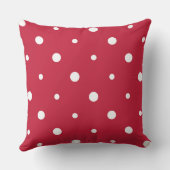 赤と白点 クッション (裏面)