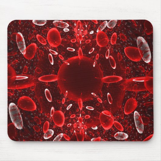 赤と白細胞のマウスパッド マウスパッド (正面)