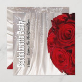 赤と白結婚フローラバチェロレッテ 招待状 (正面/裏面)