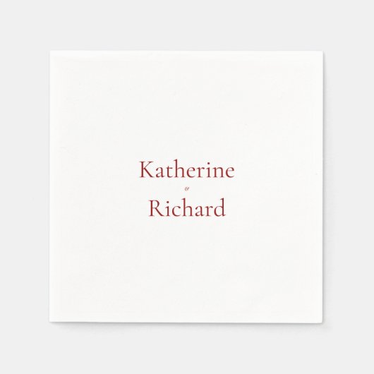 赤と白結婚酒 スタンダードカクテルナプキン (正面)