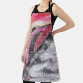 赤と白絵を描壁 エプロン (インサイチュ)