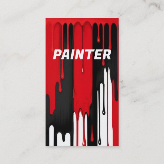 赤と白絵を描画家 名刺 (正面)