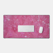 赤と白絵を描（ばちゃばちゃ）跳ねる デスクマット (キーボード&マウス)