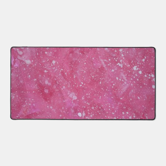 赤と白絵を描（ばちゃばちゃ）跳ねる デスクマット (正面)