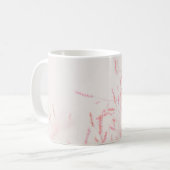 赤と白絵画抽象芸術 コーヒーマグカップ (正面左)