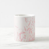 赤と白絵画抽象芸術 コーヒーマグカップ (中央)