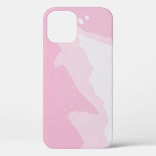 赤と白絵画抽象芸術 iPhone 12ケース