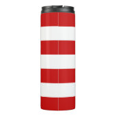 赤と白航海のストライプ名 タンブラー (裏面)