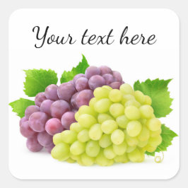赤と白葡萄 スクエアシール