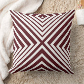赤と白角箱の模様 – 枕 (ブランケット)