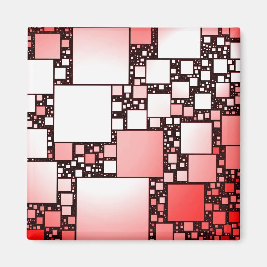 赤と白角踊り磁石 マグネット (正面)