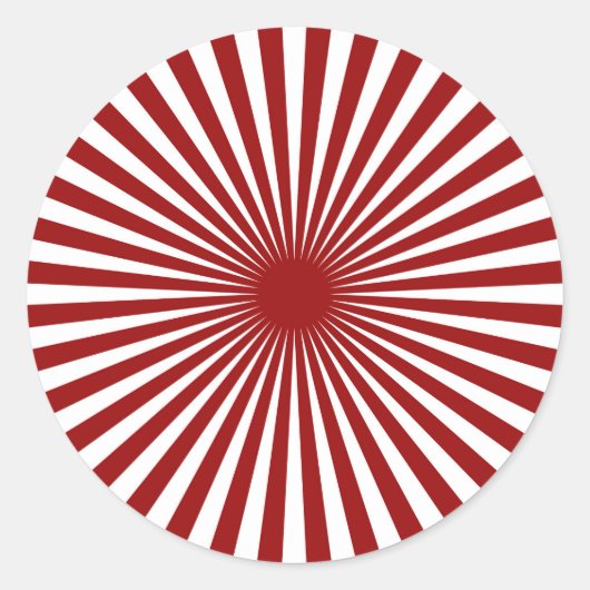 赤と白車 ラウンドシール (正面)