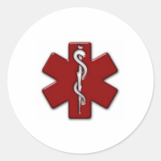 赤と白3D ラウンドシール