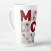 赤と白6フォトコラージママ カフェラテマグ (左アングル)