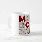 赤と白6フォトコラージママ コーヒーマグカップ (正面左)