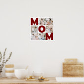 赤と白6フォトコラージママ ポスター (キッチン)