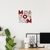 赤と白6フォトコラージママ ポスター (ホームオフィス)