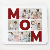 赤と白6フォトコラージママ マウスパッド (正面)