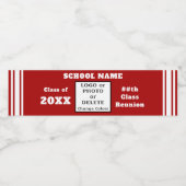 赤と白、クラス懇親会 ペットボトルラベル (シングルラベル)