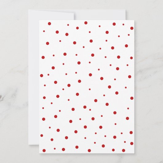 赤と白 |サプライズ大人の誕生日パーティー 招待状 (裏面)