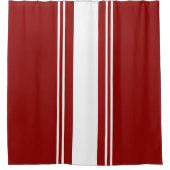 赤と白 シャワーカーテン (正面)