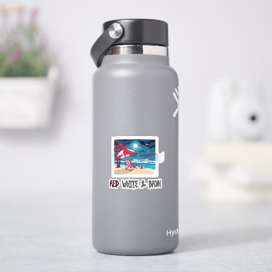 赤と白 シール (HydroFlask)