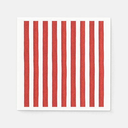 赤と白 スタンダードカクテルナプキン (正面)