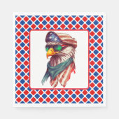 赤と白 スタンダードランチョンナプキン (正面)