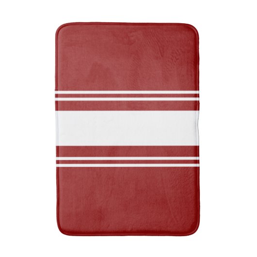 赤と白 バスマット (正面縦)