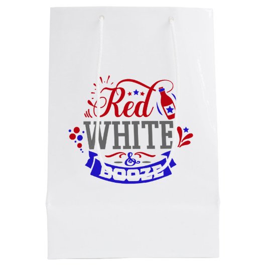 赤と白 ミディアムペーパーバッグ (裏面)