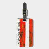 赤と白 ラゲッジタグ (正面縦)