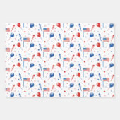 赤と白 ラッピングペーパーシート (正面)