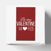 赤と白Be My Valentineハート フェイバーボックス (上部)