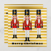 赤と白Christmas Card Personalize サンキューカード (正面/裏面)