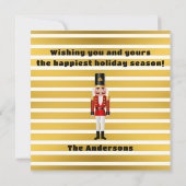 赤と白Christmas Card Personalize サンキューカード (裏面)