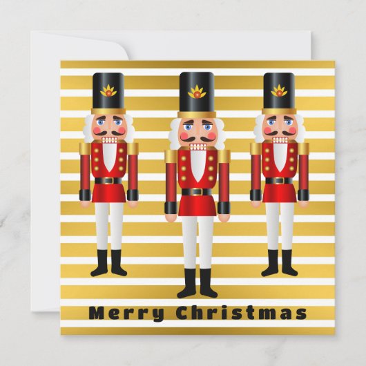 赤と白Christmas Card Personalize サンキューカード (正面)