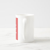 赤と白Keep Calm and Carry On ボーンチャイナマグカップ (裏面)