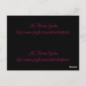 赤と白Liliesブックマークはがき ポストカード (裏面)