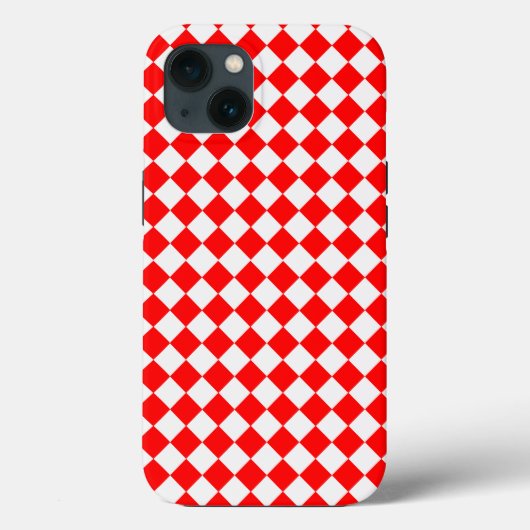 赤と白ShirleyTaylorによるダイヤモンドパターン Case-Mate iPhoneケース (裏面)