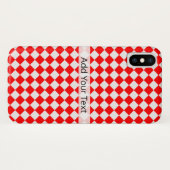 赤と白ShirleyTaylorによるダイヤモンドパターン Case-Mate iPhoneケース (裏面(横))