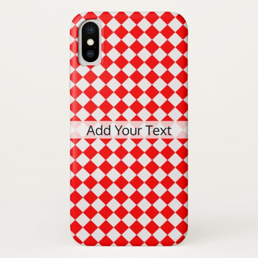 赤と白ShirleyTaylorによるダイヤモンドパターン Case-Mate iPhoneケース (裏面)