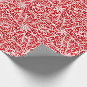 赤と白Winston ラッピングペーパー (角)