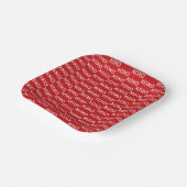 赤と白xoxoバレンタインパーティー ペーパープレート (傾斜あり)