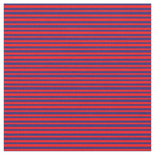 赤と真夜中の青の色のストライプ ファブリック (クローズアップ)
