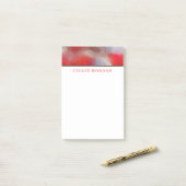 赤と空の青の水色 ポストイット (デスク上)