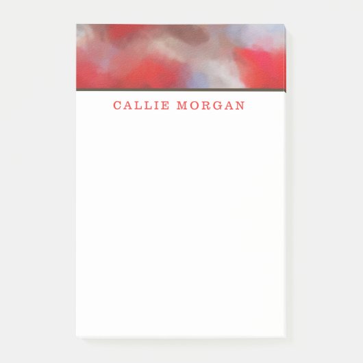 赤と空の青の水色 ポストイット (正面)