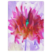 赤と素晴らし熱ピンクサボサボダリア クリップボード (裏面)