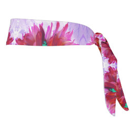 赤と素晴らし熱ピンクサボサボダリア タイヘッドバンド